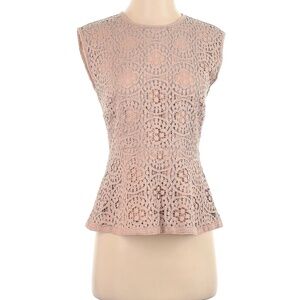 Ann Taylor lace pink top